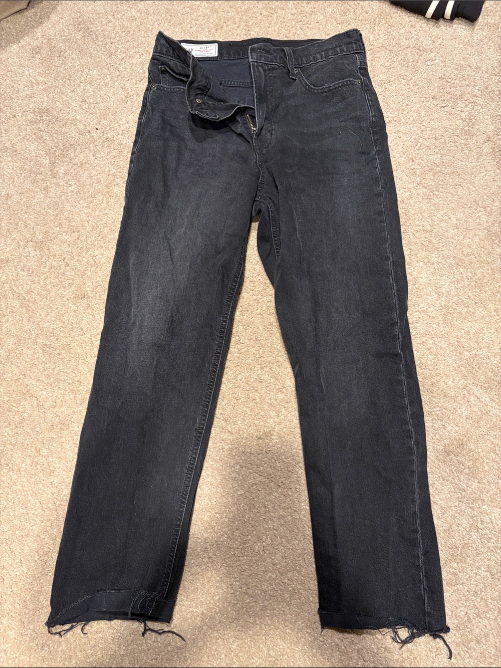 GAP Women's Straight-Leg Jeans in Washed Black